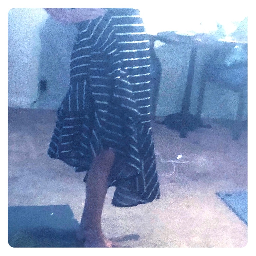 Navy blue and white skirt